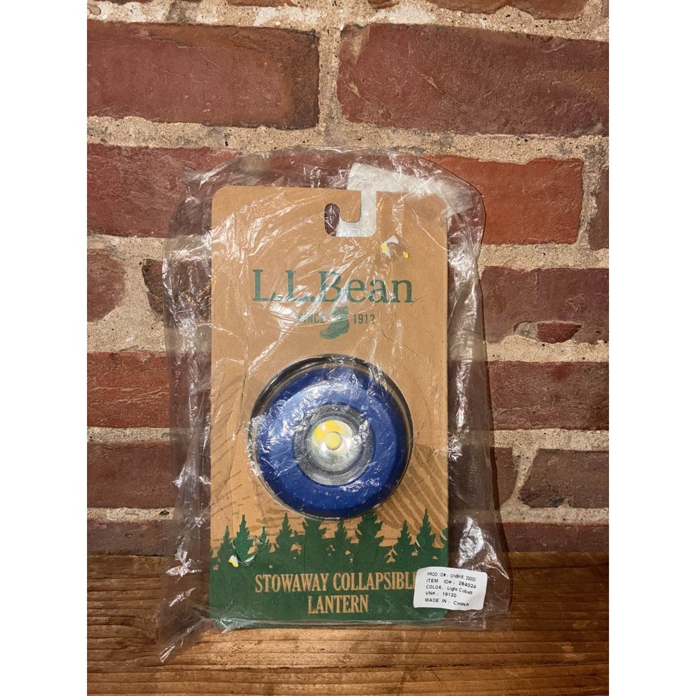 L.L.Bean Stowaway Lantern Cobalt‎ Blue Portable LED